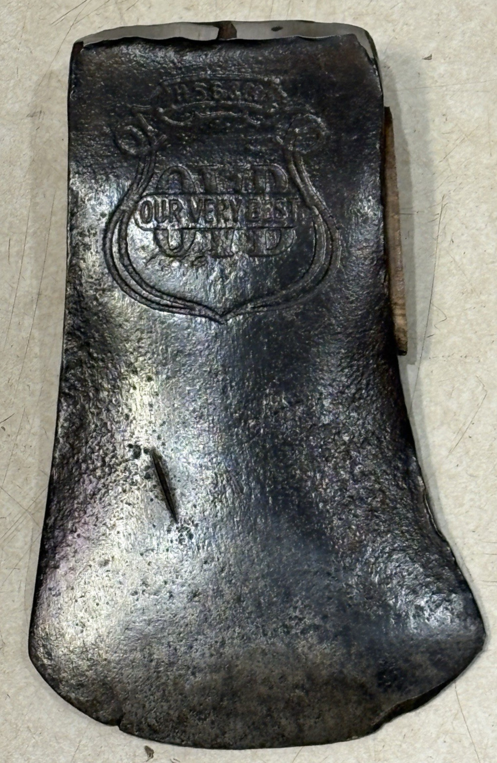 H.S.B. & Co. \'OUR VERY BEST\' Embossed 3.1 lbs. 1920\'s Antique Vintage Axe Head
