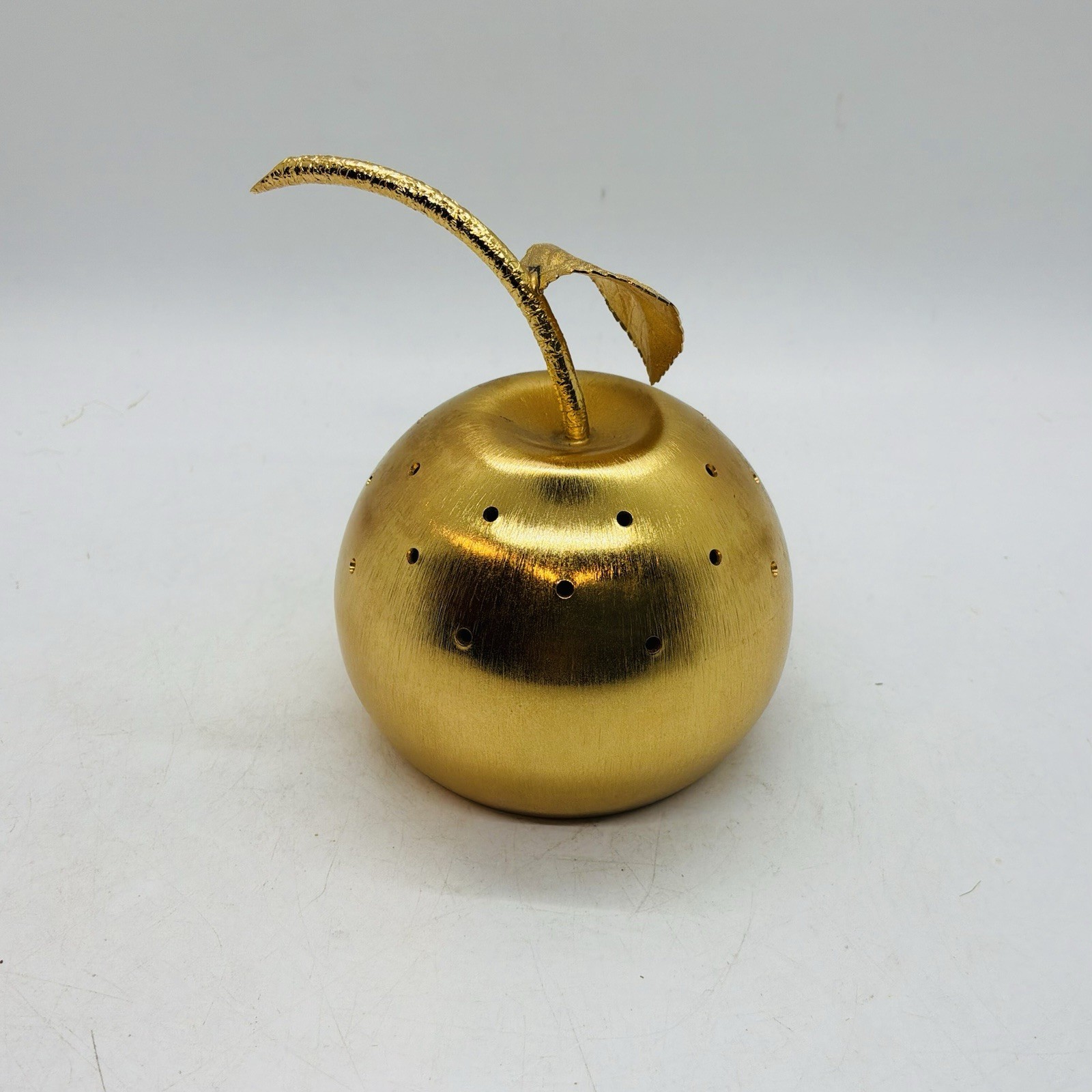 Vintage Napier Gold Plated Apple Hors D\'Oeuvres Server Only-No Original Box