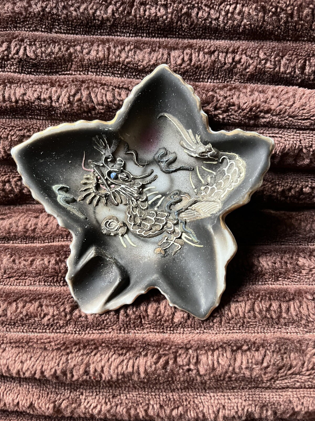Vintage Japan Dragonware Moriage Personal Ashtray