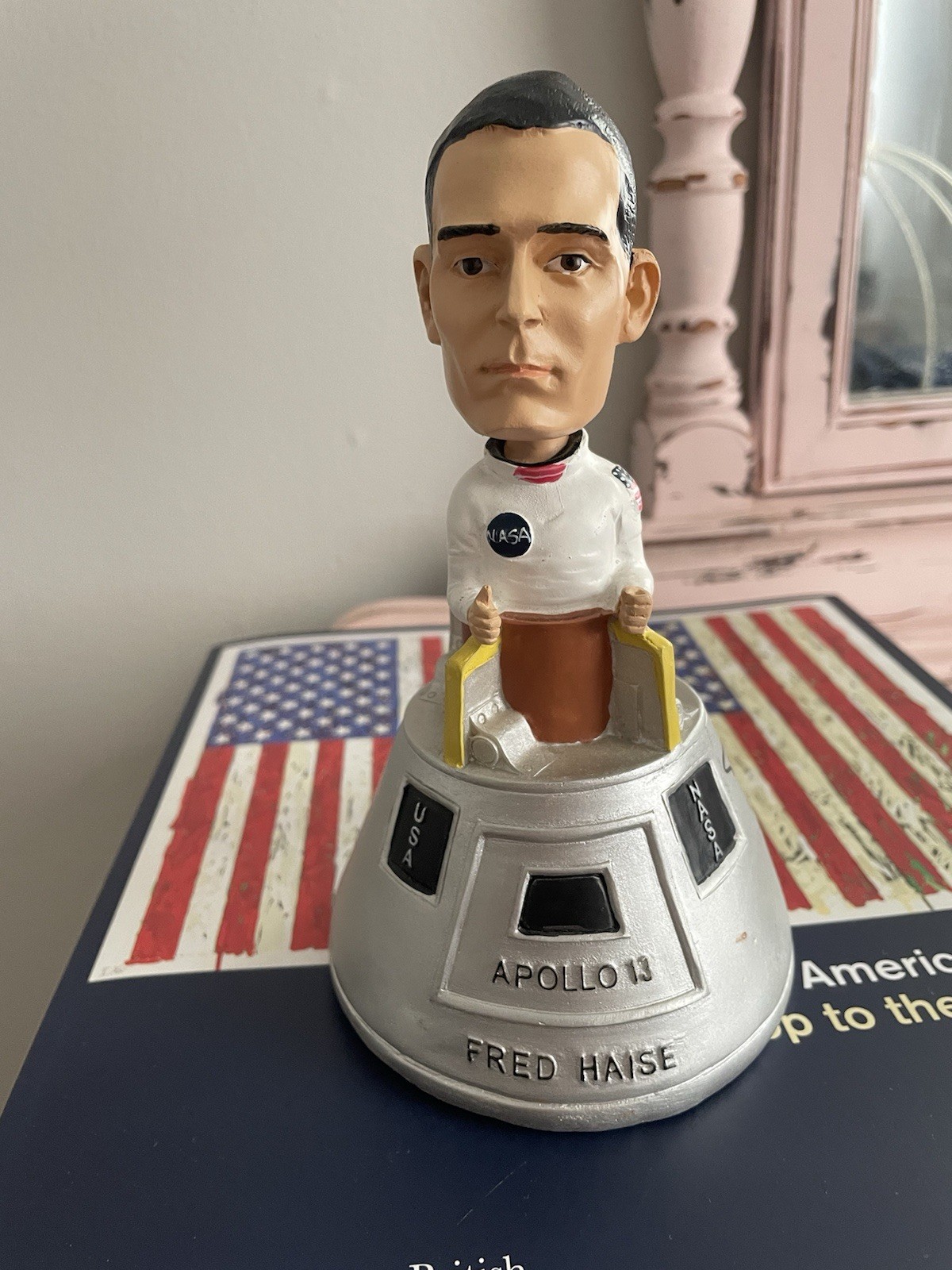 FRED HAISE APOLLO 13 LMP ASTRONAUT SIGNED AUTO LIMITED BOBBLEHEAD FIGURINE JSA 