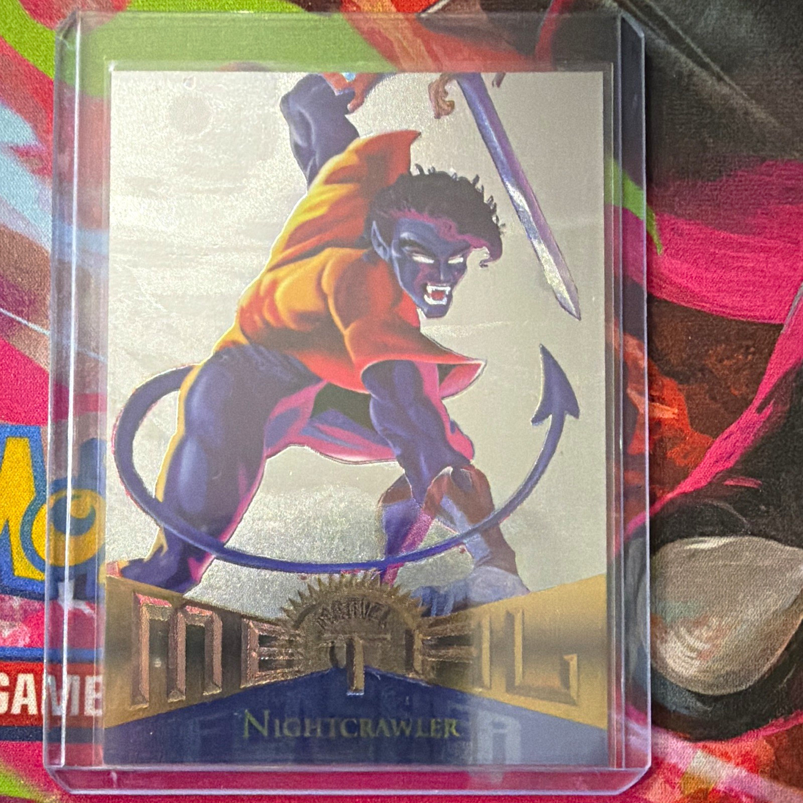 1995 Fleer Marvel Power Grid Nightcrawler Agility #108 Silver Flasher