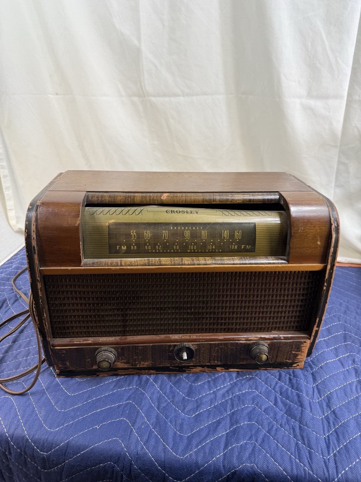 Crosley Model 88TC Radio 1948 Am/Fm Radio Works