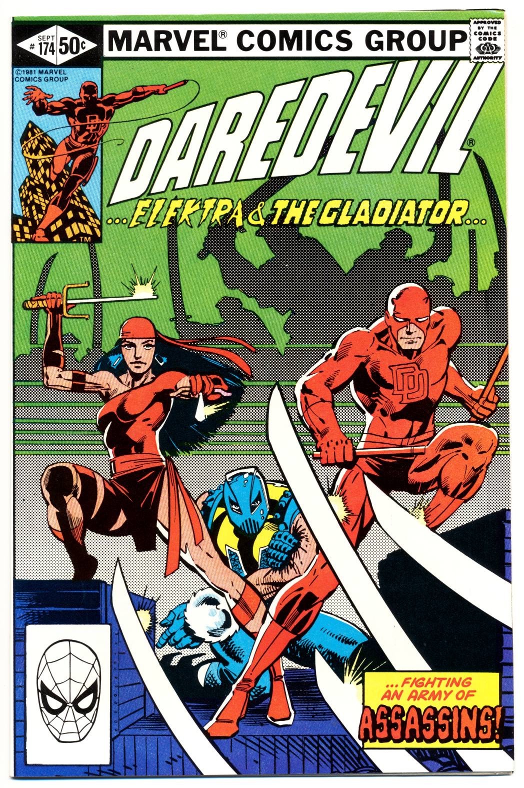 Daredevil #174 G, Frank Miller, Direct Marvel Comics 1981 Stock Image