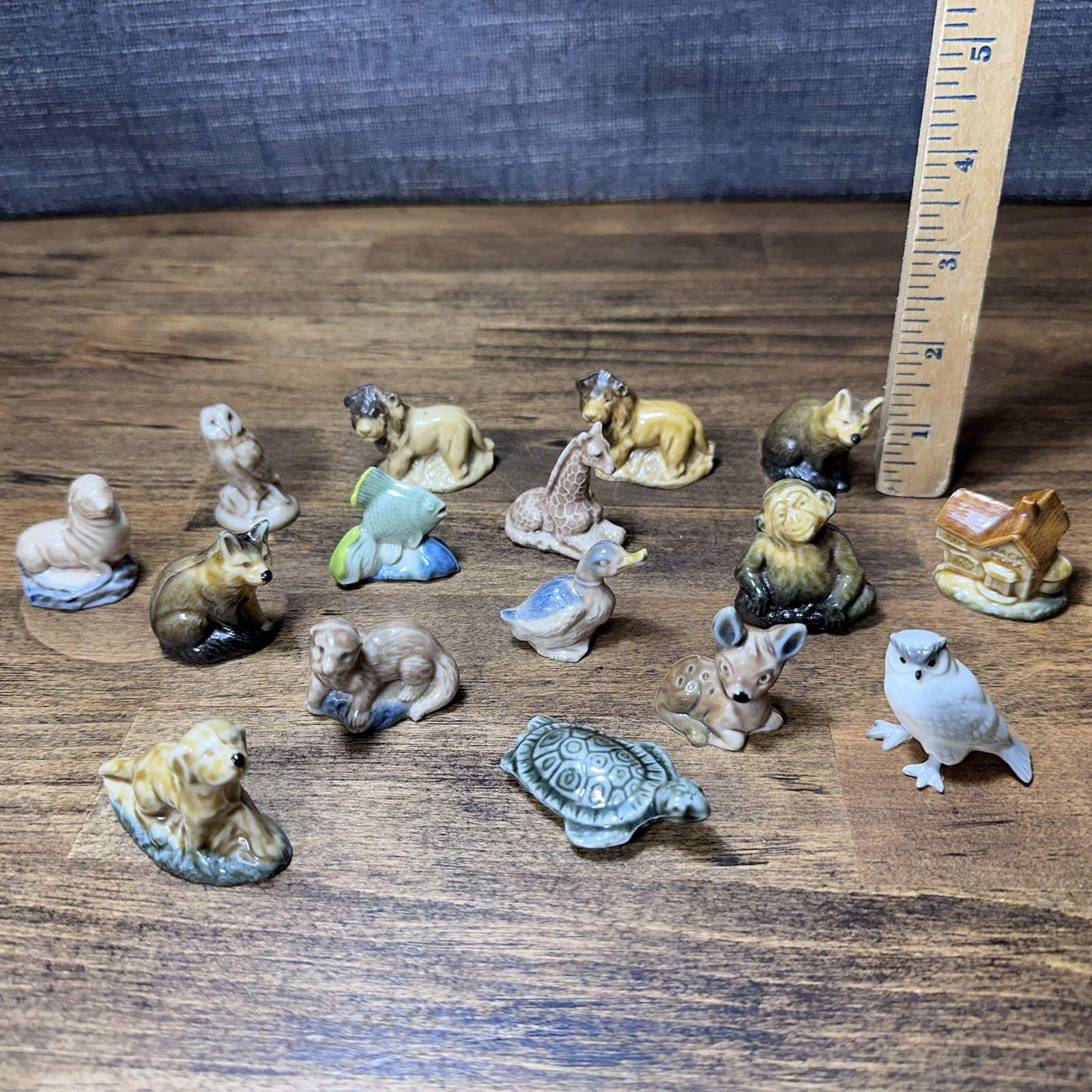 Vtg Wade Whimsies Red Rose Tea Miniature Porcelain Glazed Animals Bundle Lot 16
