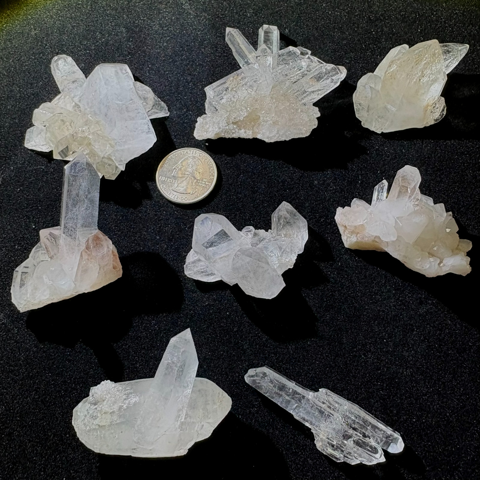 8pcs Bundle Natural Quartz Cluster Raw Mineral Specimen Heal Himalayan Crystal