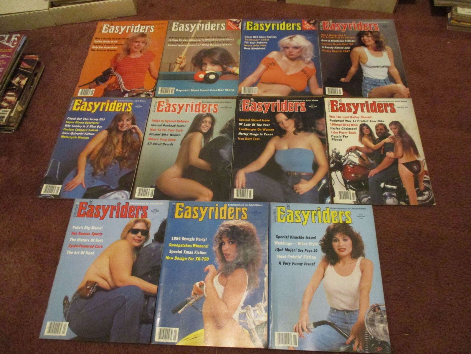 1985 Easyriders Magazine Lot 11 Issues