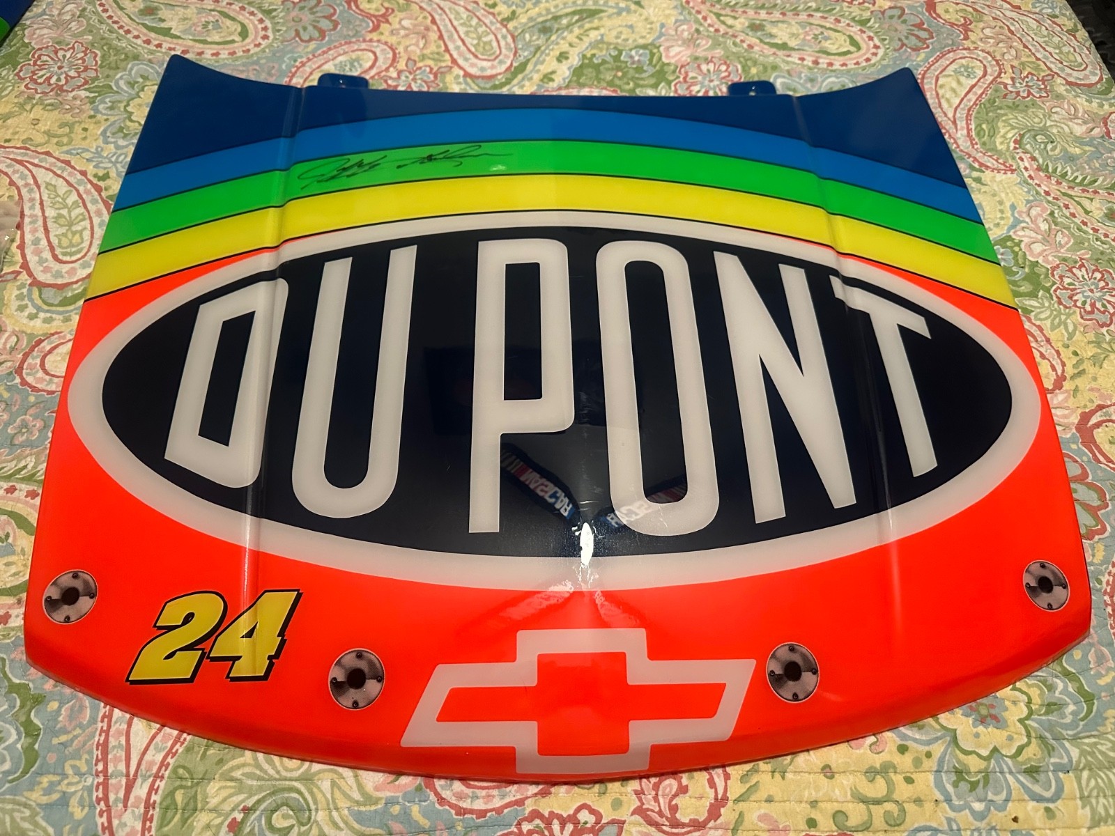 JEFF GORDON RACING WALL DECOR, ORIGINAL RAINBOW WARRIOR #24 SCHEME (JUST NEW)