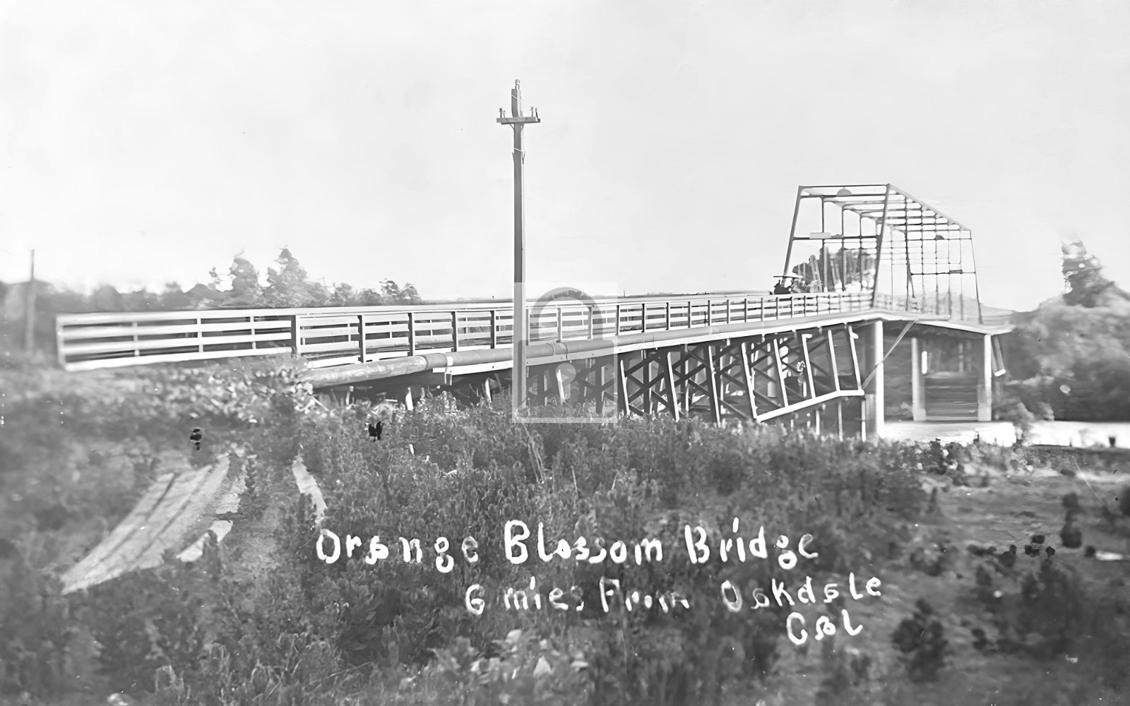 Orange Blossom Bridge Oakdale California CA - Reprint