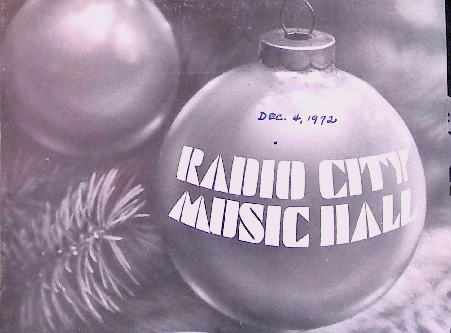 Radio City Music Hall Program 1972 Christmas Ornament New York City Performances