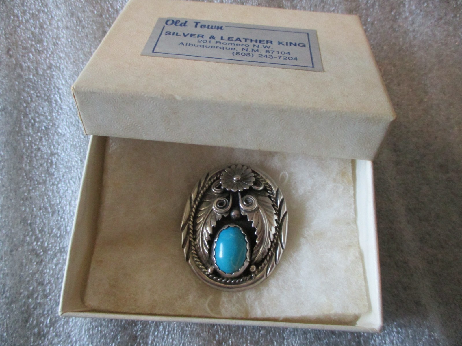 NAVAJO STEVE FRANCISCO TURQUOISE Pendant 925 Sterling Silver NAVAJO STEVE FRANCISCO TURQUOISE Pendant 925 Sterling Silver