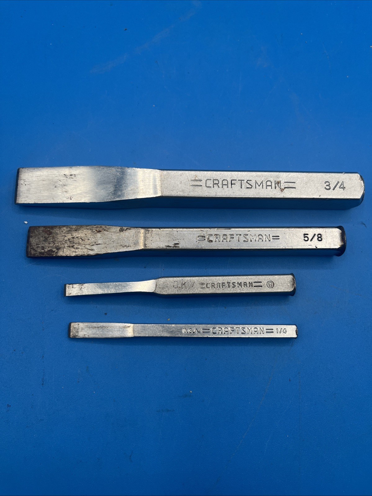Vintage Craftsman All Steel Chisel Splitter Tool Lot Of 4