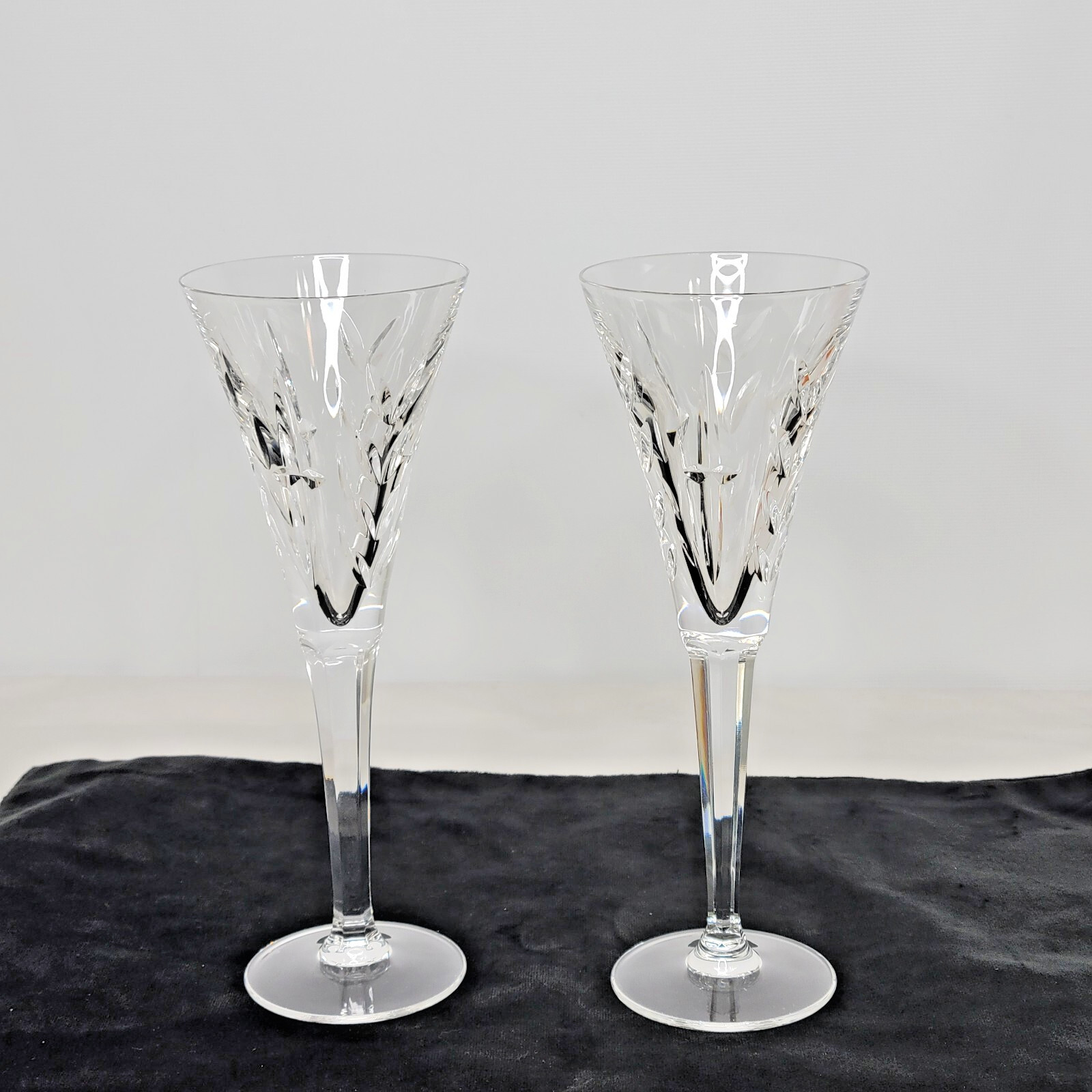Pair Of Waterford America’s Heritage Lincoln Toasting Fluted Champagne Glasses