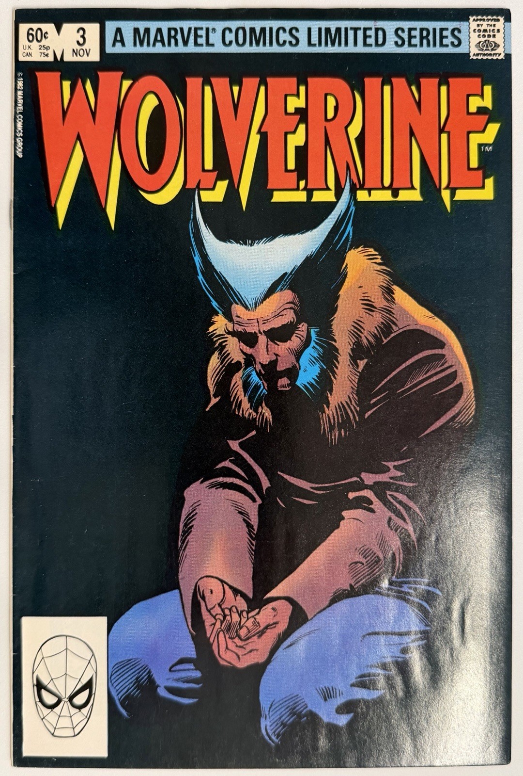 Wolverine #3 (11/1982) Limited Series~Chris Claremont & Frank Miller ~ Excellent
