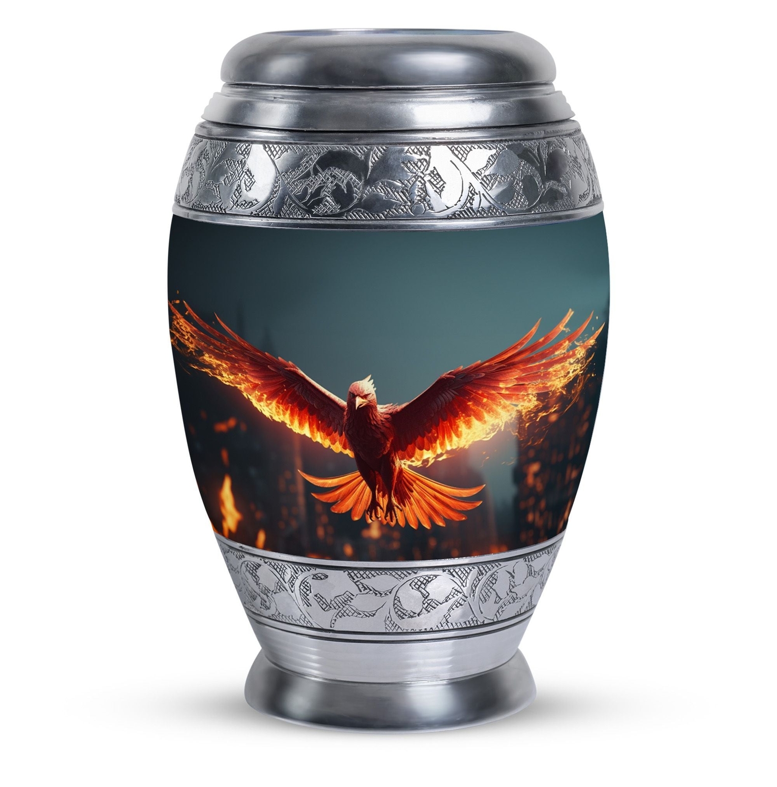 Eternal Anger - Angry Red Phoenix Keepsake for Cherished Memories