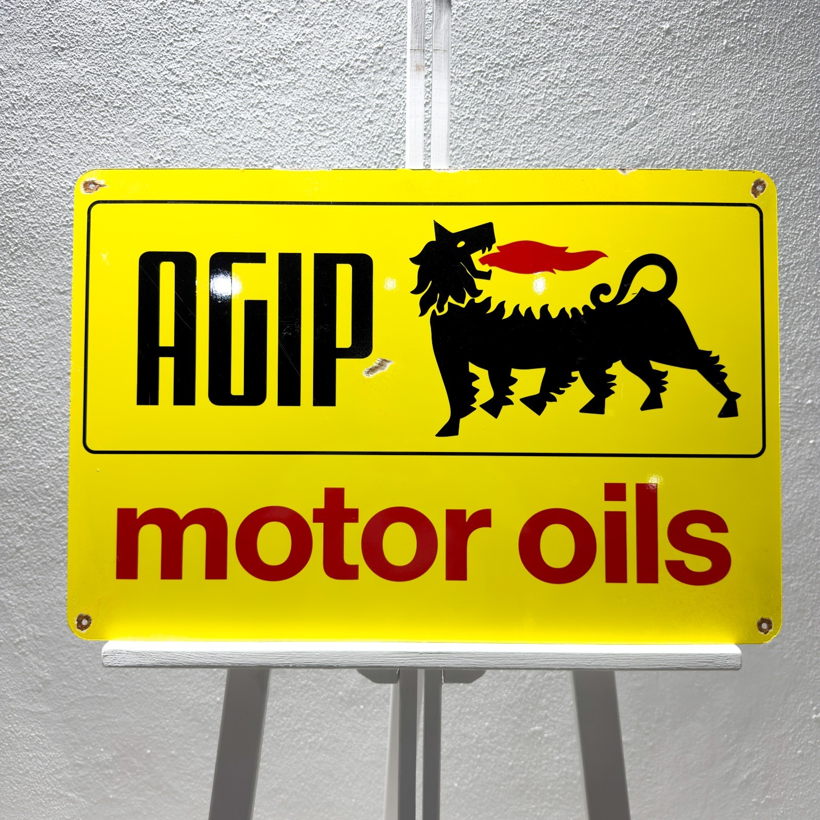 Agip Motor Oils Vintage Heavy Metal Sign – 60x40 cm  (15.7” × 23.6”)