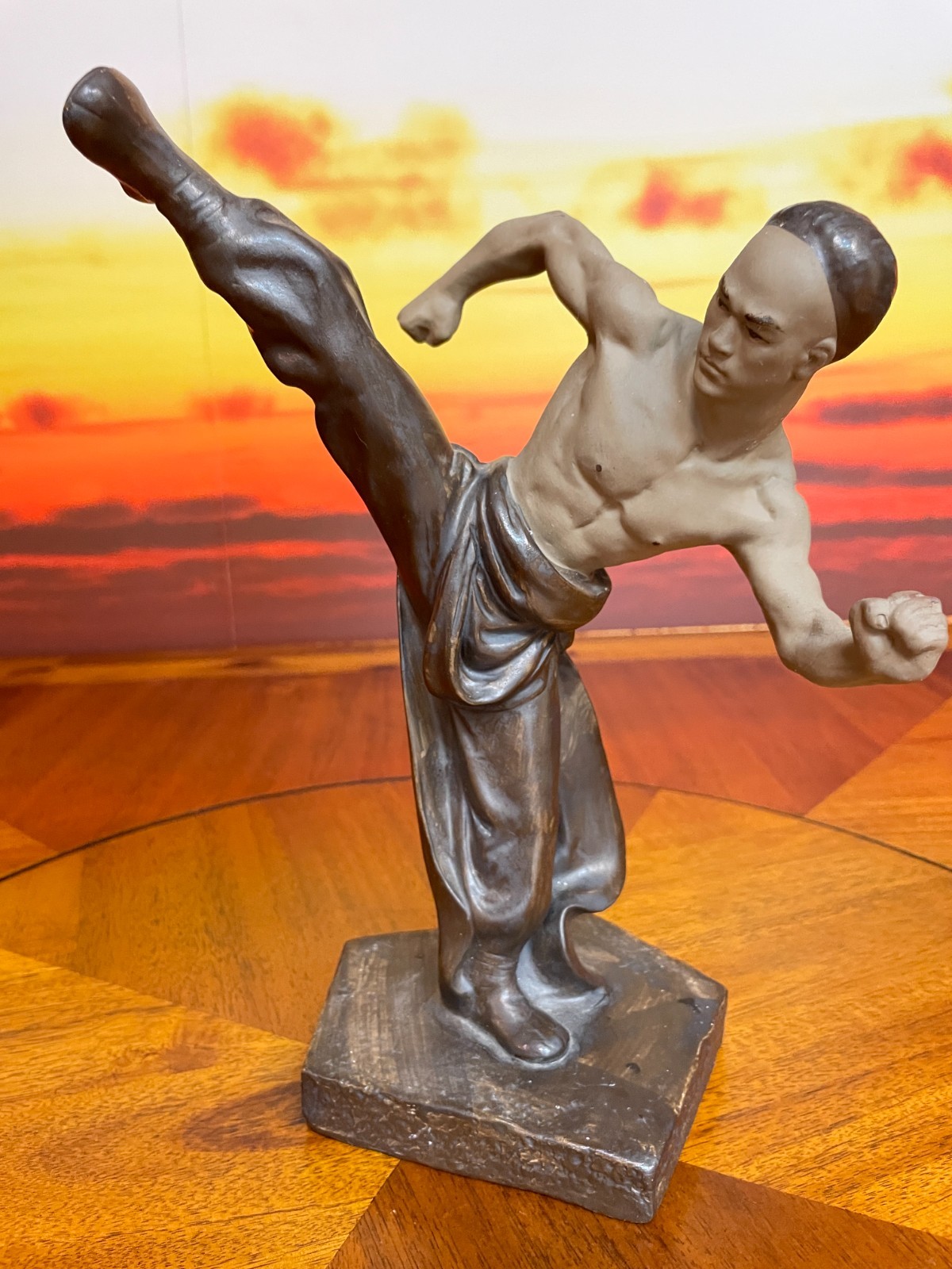 Chinese Shiwan ceramic kung fu martial arts figurine stamped 79