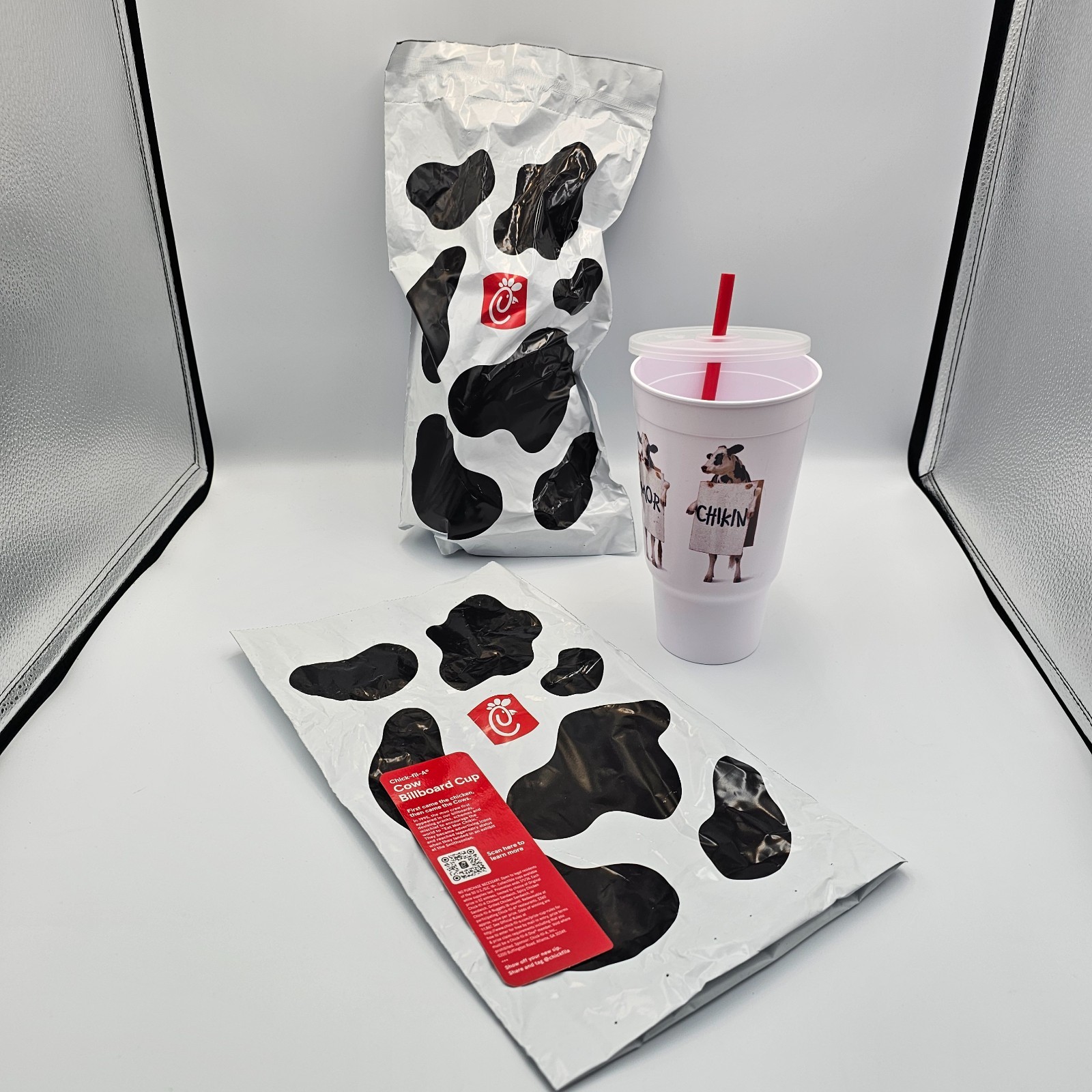 Chick-fil-A Cow Billboard Cup 2026 Reusable New OPENED Complete #4 in Series Chick-fil-A Cow Billboard Cup 2026 Reusable New OPENED Complete #4 in Series