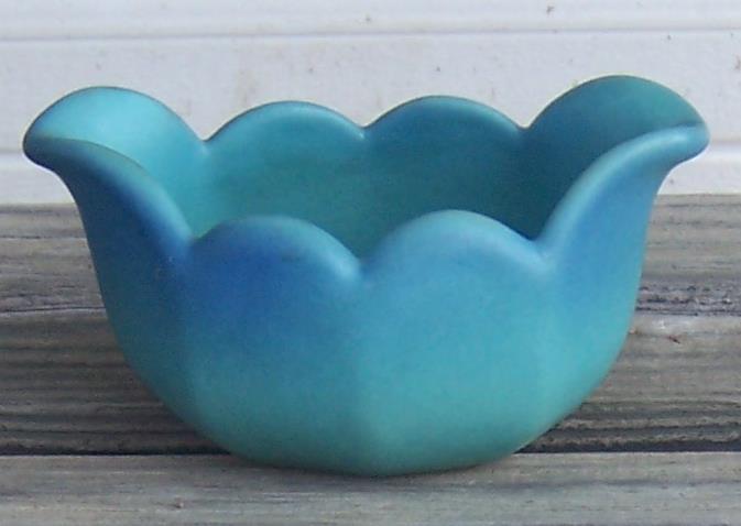 Turquoise Matte Glaze Van Briggle Pottery Small Decorative Bowl Vase Arts Crafts