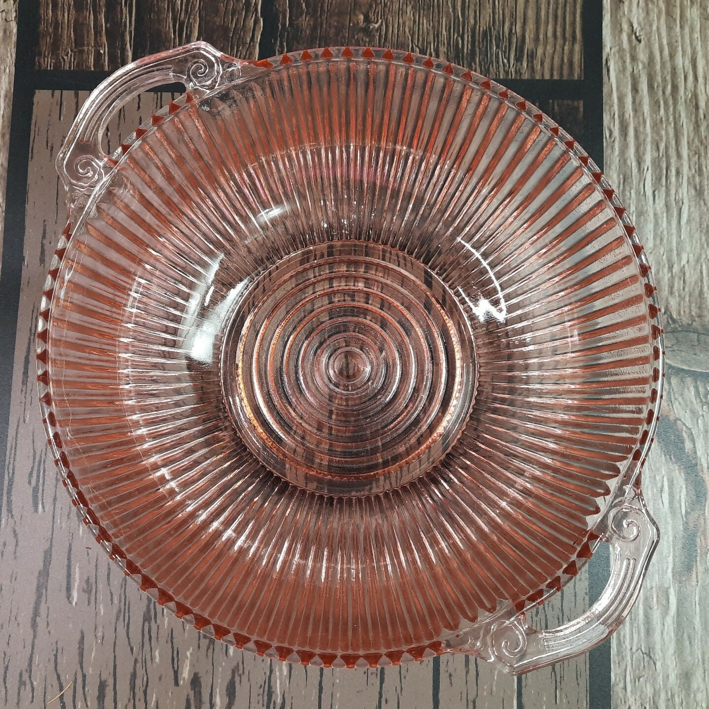 VTG Anchor Hocking QUEEN MARY Pink Depression Glass 9.5\