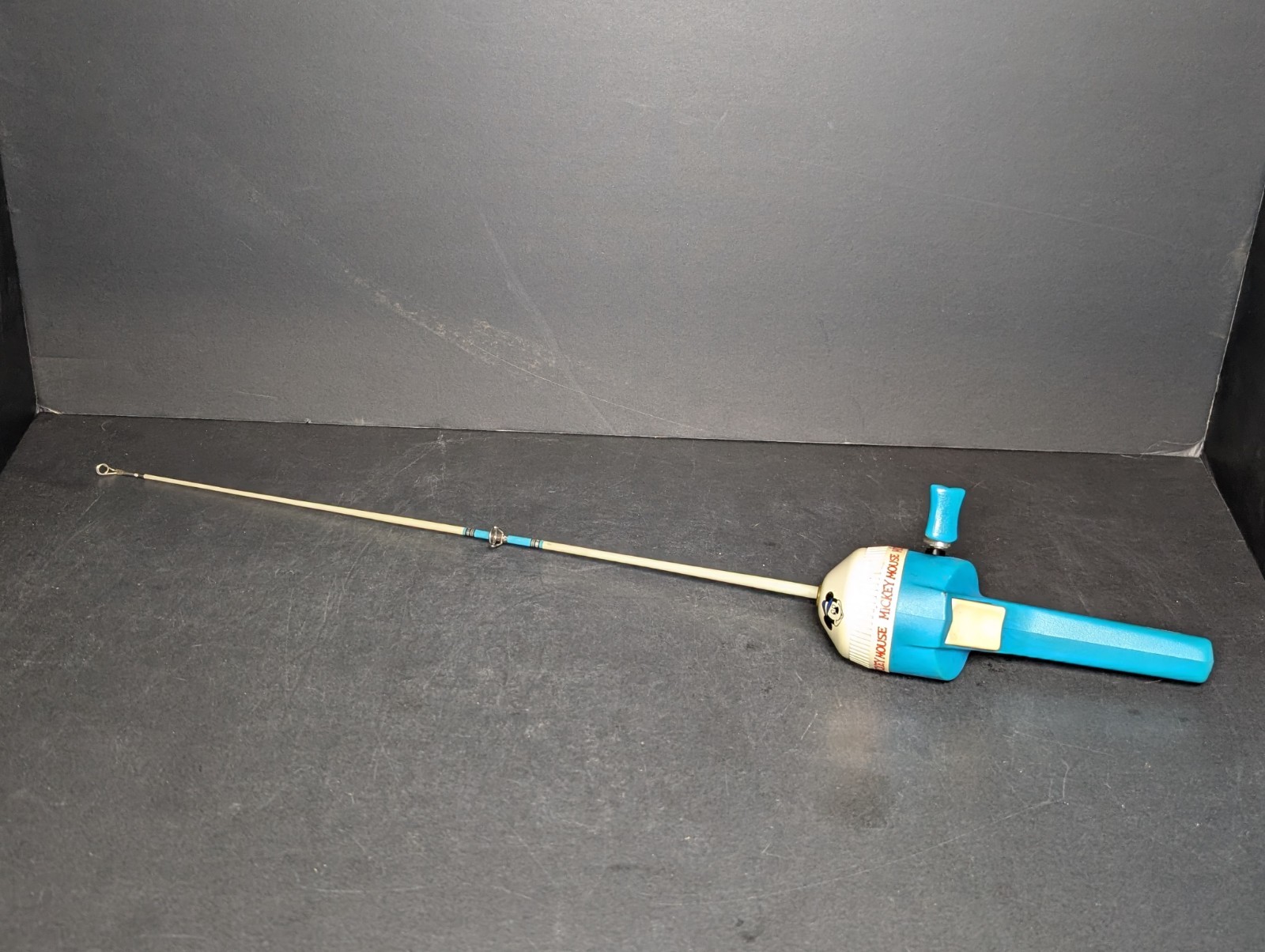 Vintage Zebco Mickey Mouse Fishing Rod Pole Reel 1988 Working Condition