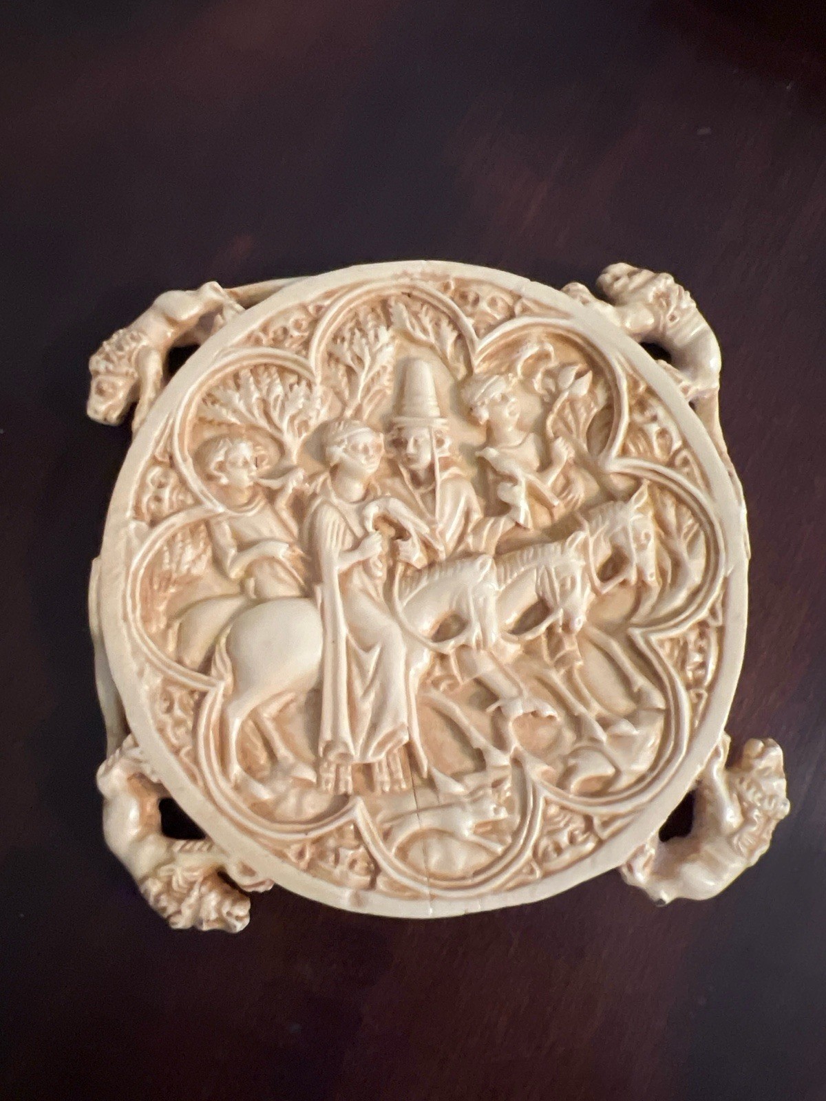 Vintage MMA Metropolitan Museum Of Art 14th Century Replica Handheld Mirror 1950
