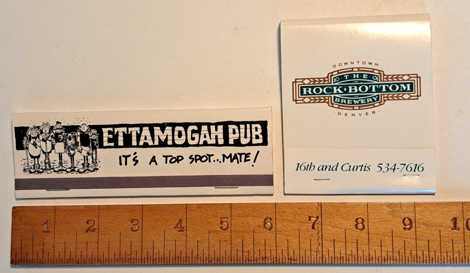 VTG The Rock Bottom Brewery Denver & Ettamogah Pub Australia Giant Matchbooks VTG The Rock Bottom Brewery Denver & Ettamogah Pub Australia Giant Matchbooks