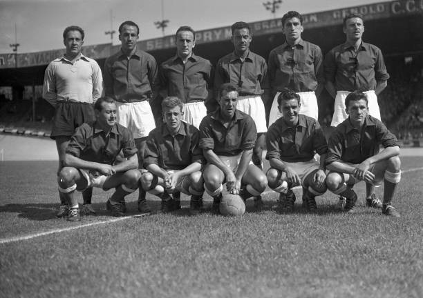 football team of AS Troyes Sainte Savine in September 1953 Old Photo