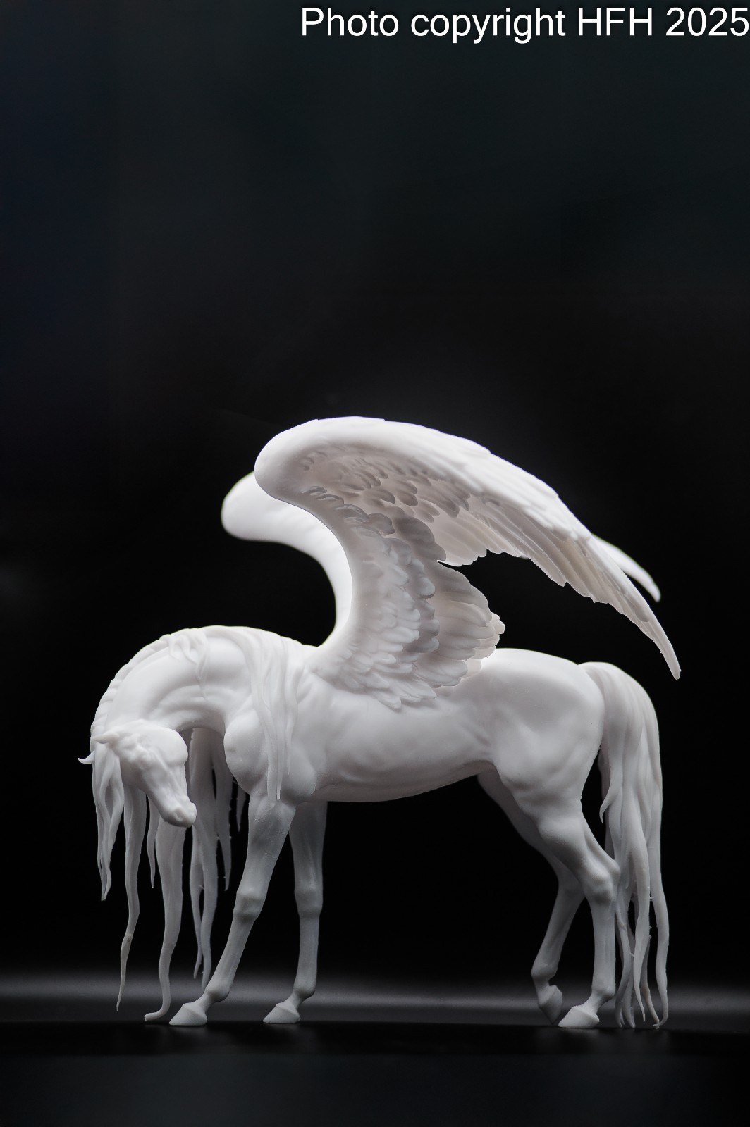 Pegasus model Horse artist resin - White resin figurine - Unpainted - 10\