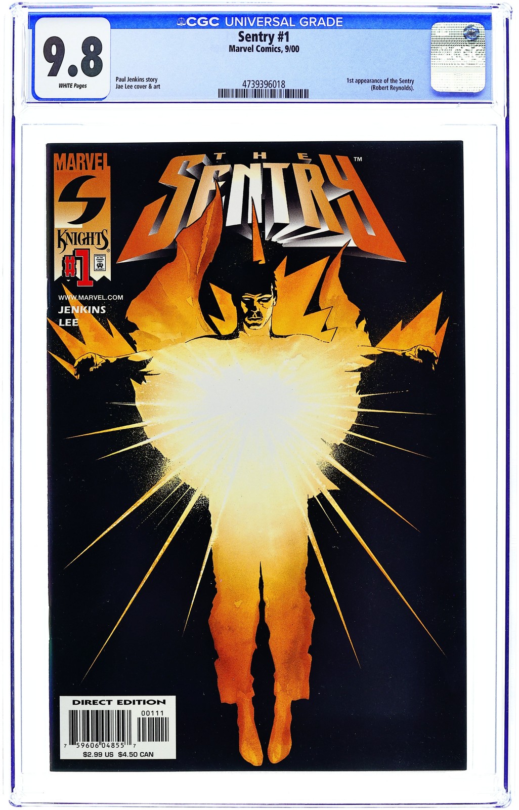 Sentry 1A Lee CGC 9.8 2000 4739396018 1st app. Sentry