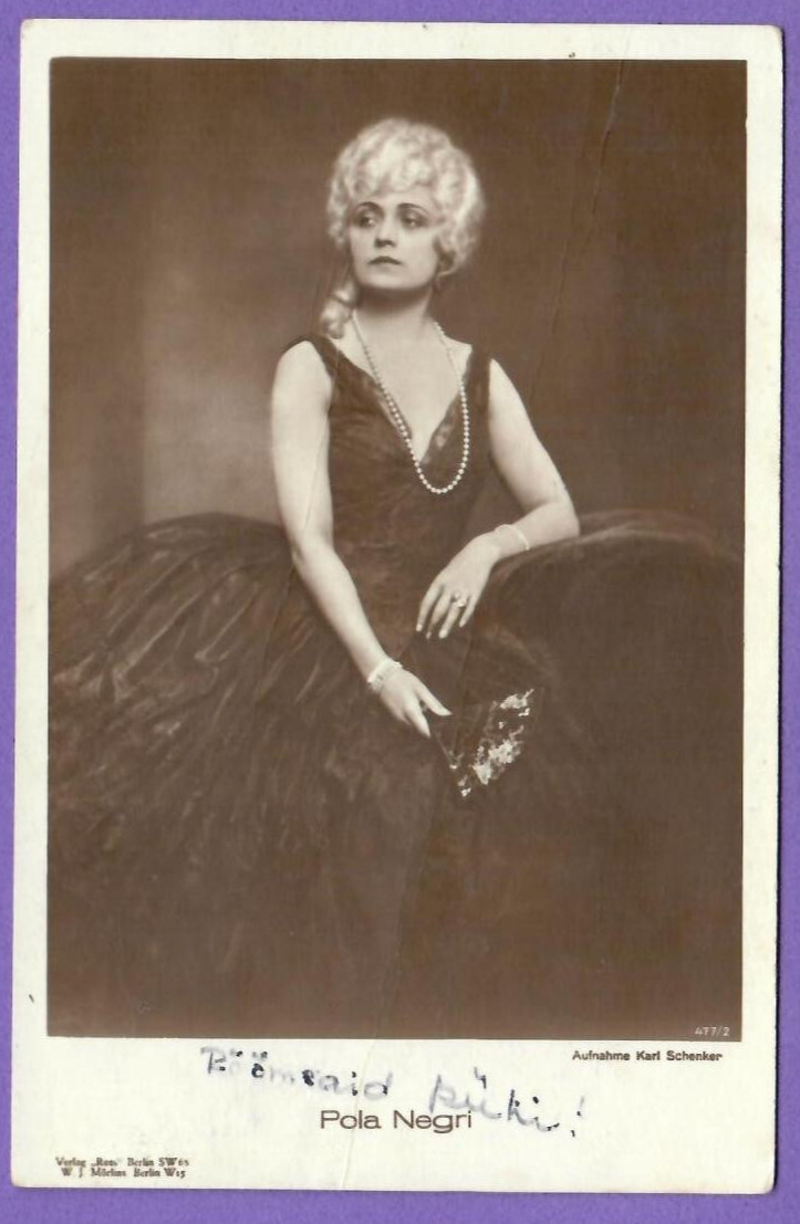 POLA NEGRI # 477/2 VINTAGE PHOTO PC. PUBLISHER GERMANY 4896