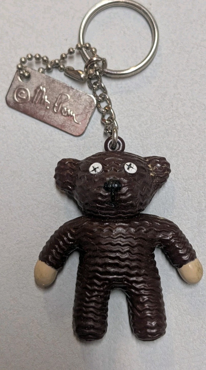 Vintage Official Mr. Bean Teddy Bear Keychain