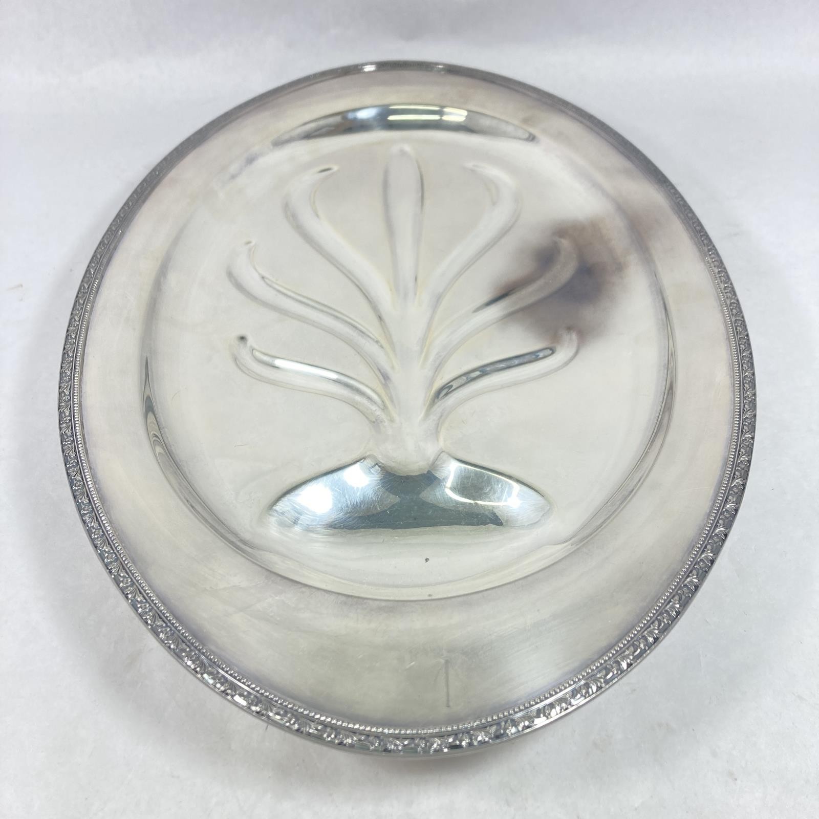 Vintage Oneida St. Regis Silverplate Oval Footed Platter Tray 19\