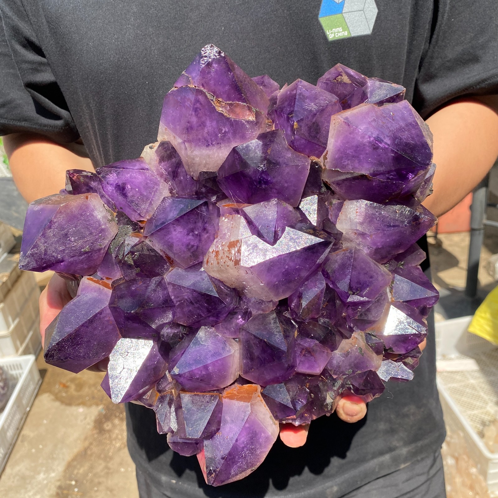 16.2lb Large Natural Amethyst geode quartz crystal cluster specimen Healing