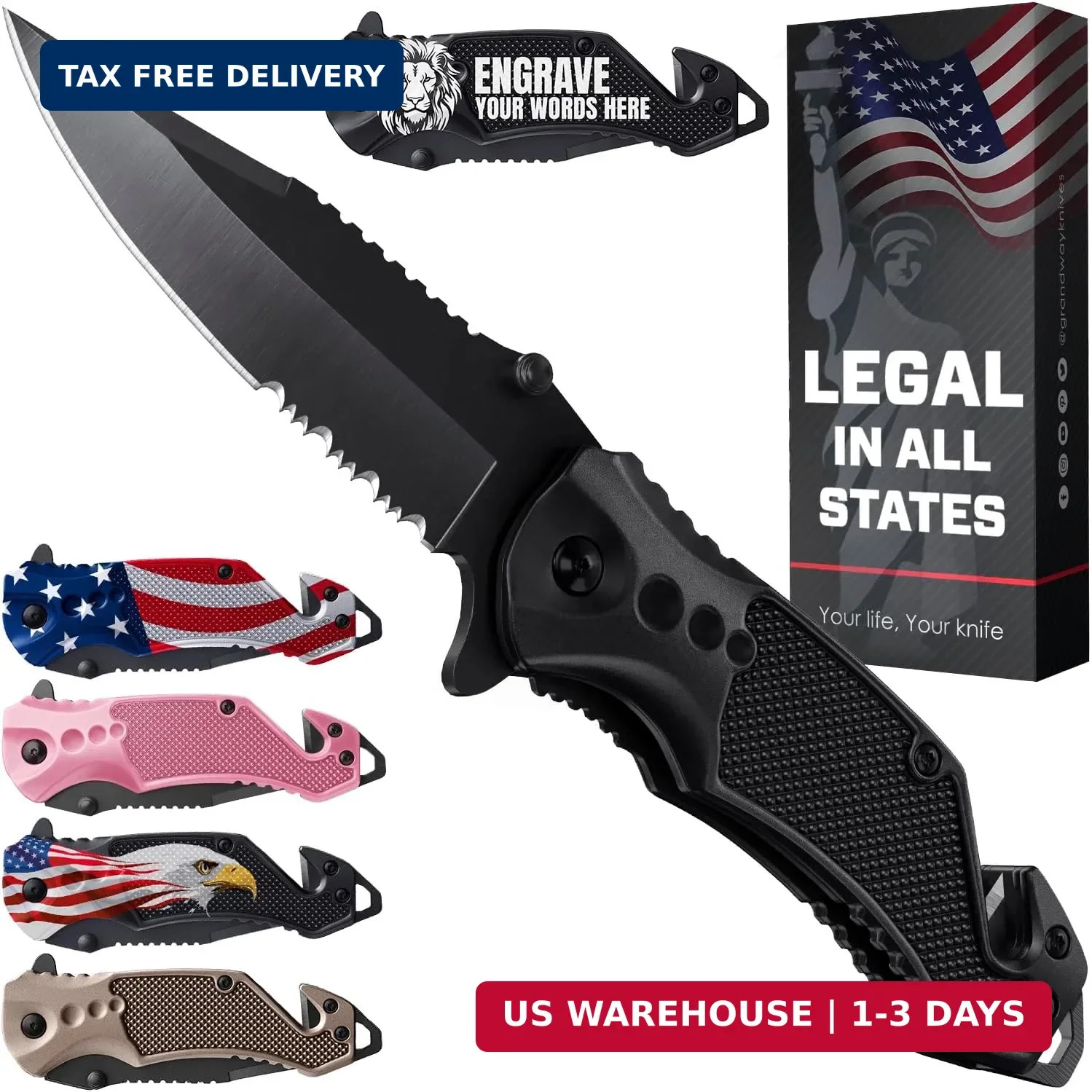 GOOD WORKER Legal Pocket Knife with 2.95\