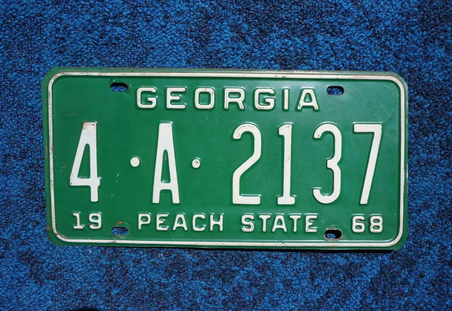1968 GEORGIA License Plate 1968 GEORGIA License Plate