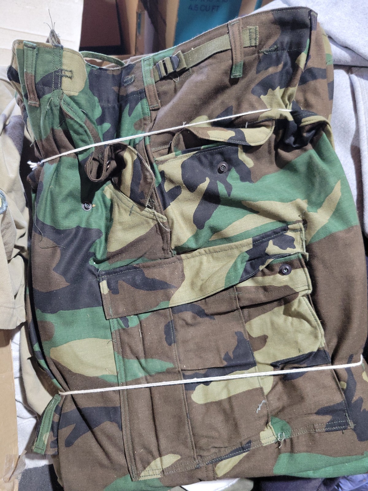Vintage US Army M65 Field Pants Mens Medium Woodland Camo Cold Weather BDU 1980s