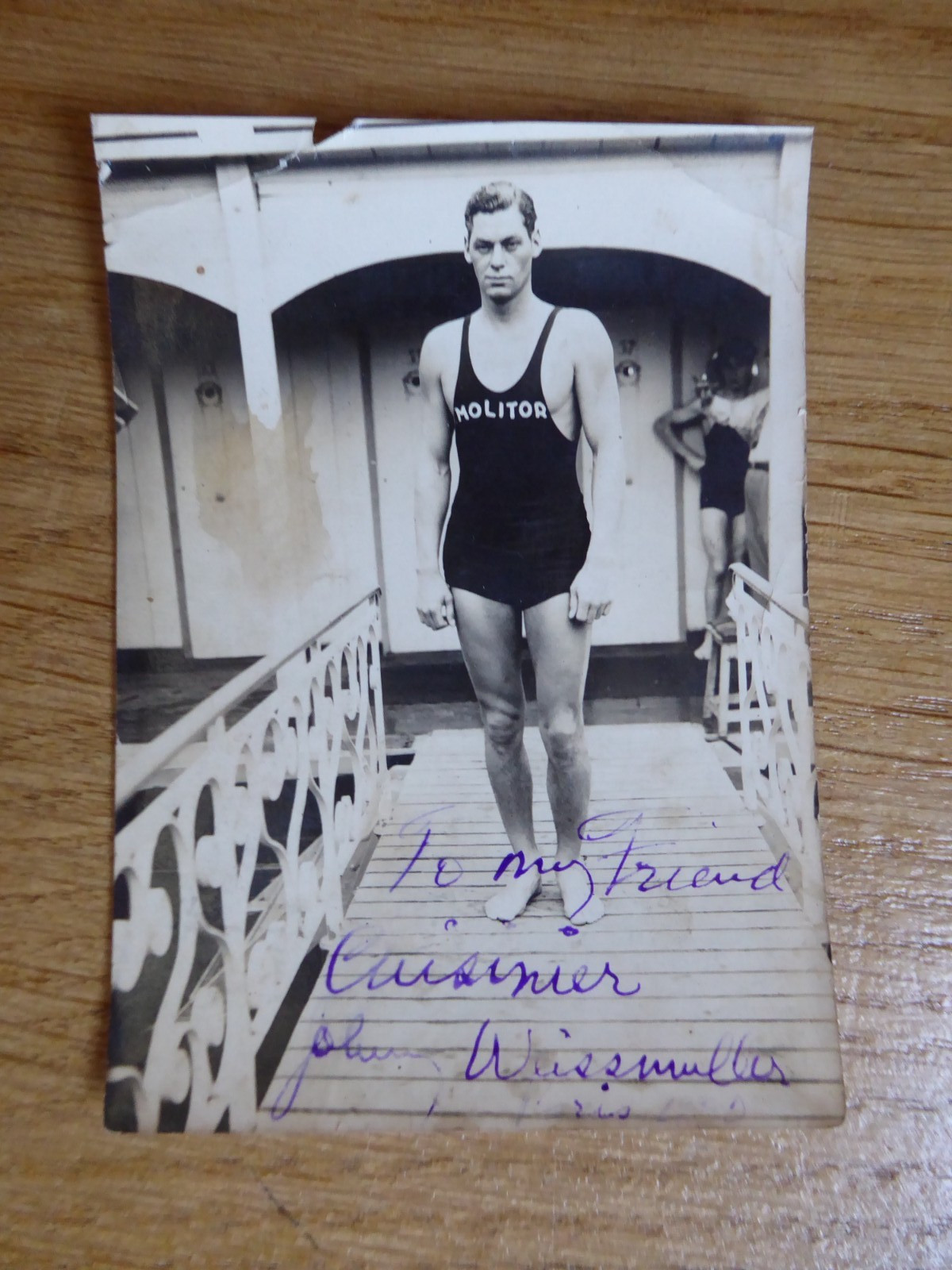 Johnny Weissmuller, Autograph/Autograph, Film, Tarzan, Acting, Paris 1924 Olympics