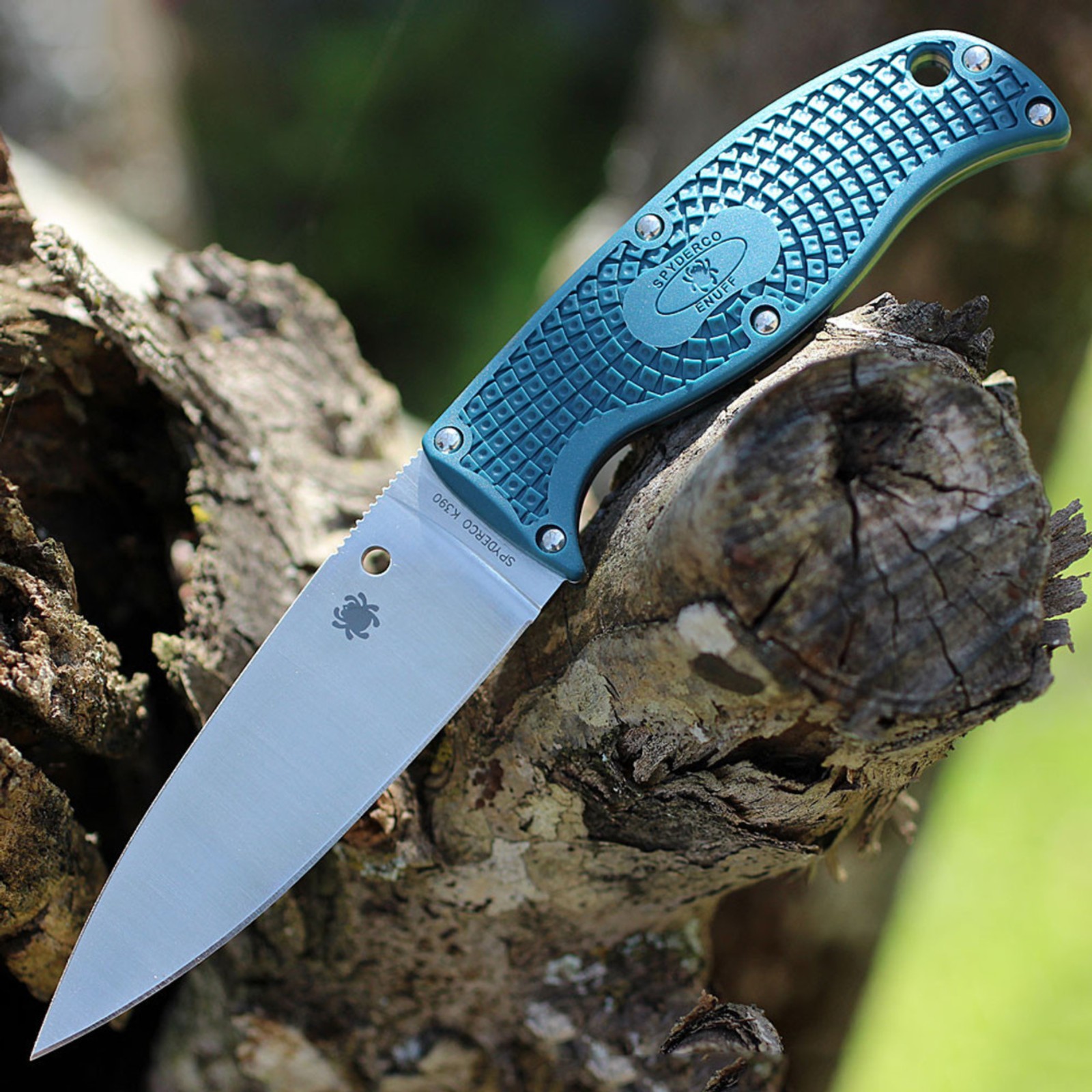 SPYDERCO ENUFF 2 FIXED KNIFE K390 TOOL STEEL BLUE FRN with SHEATH FB31PBL2K390 SPYDERCO ENUFF 2 FIXED KNIFE K390 TOOL STEEL BLUE FRN with SHEATH FB31PBL2K390