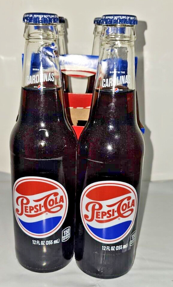 Pepsi Real Sugar 4 Pack 12oz Glass Bottles BEST DATE Apr 2026 ing