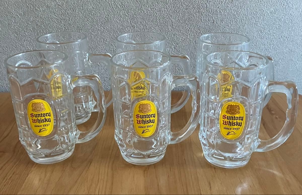 Suntory KAKU Whisky Glasses set of 6 Mug Glass 375ml Highball Cup SAKE New