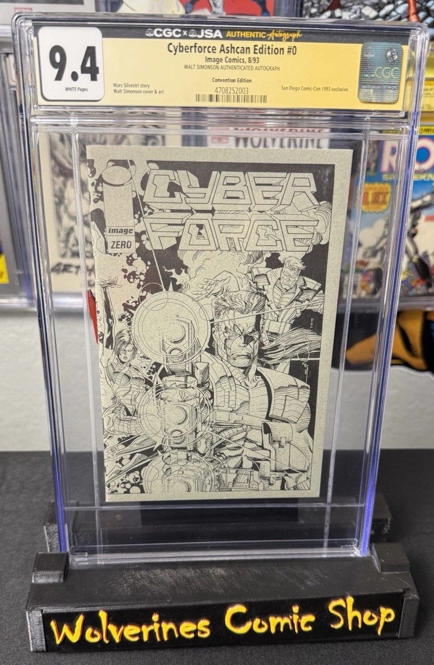 Pop 1. Cyberforce Ashcan Edition #0 1993 SDCC Exclusive CGC 9.4 SS WALT SIMONSON Pop 1. Cyberforce Ashcan Edition #0 1993 SDCC Exclusive CGC 9.4 SS WALT SIMONSON