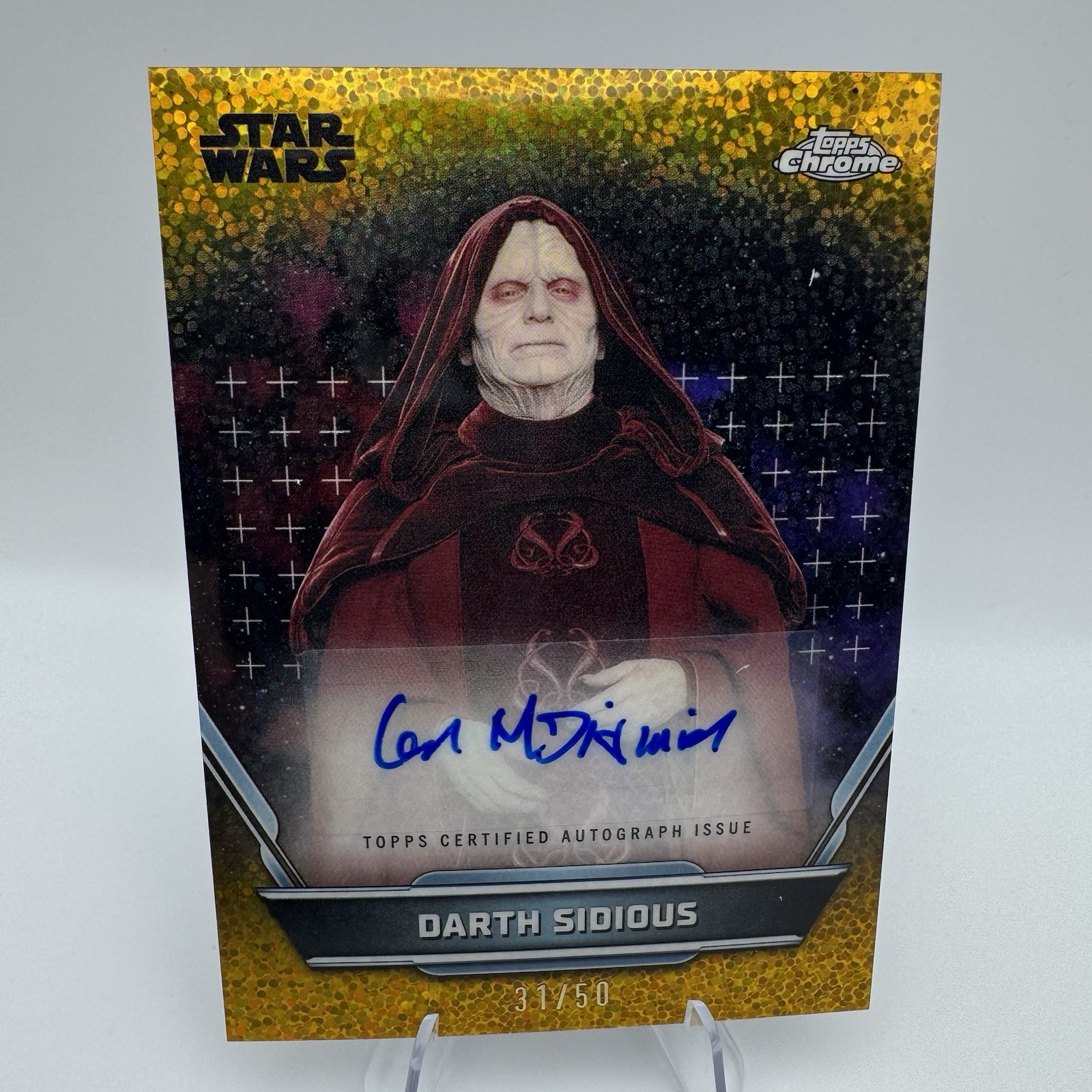 2024 Topps Star Wars Hyperspace Ian McDiarmid as DARTH SIDIOUS Gold Auto /50