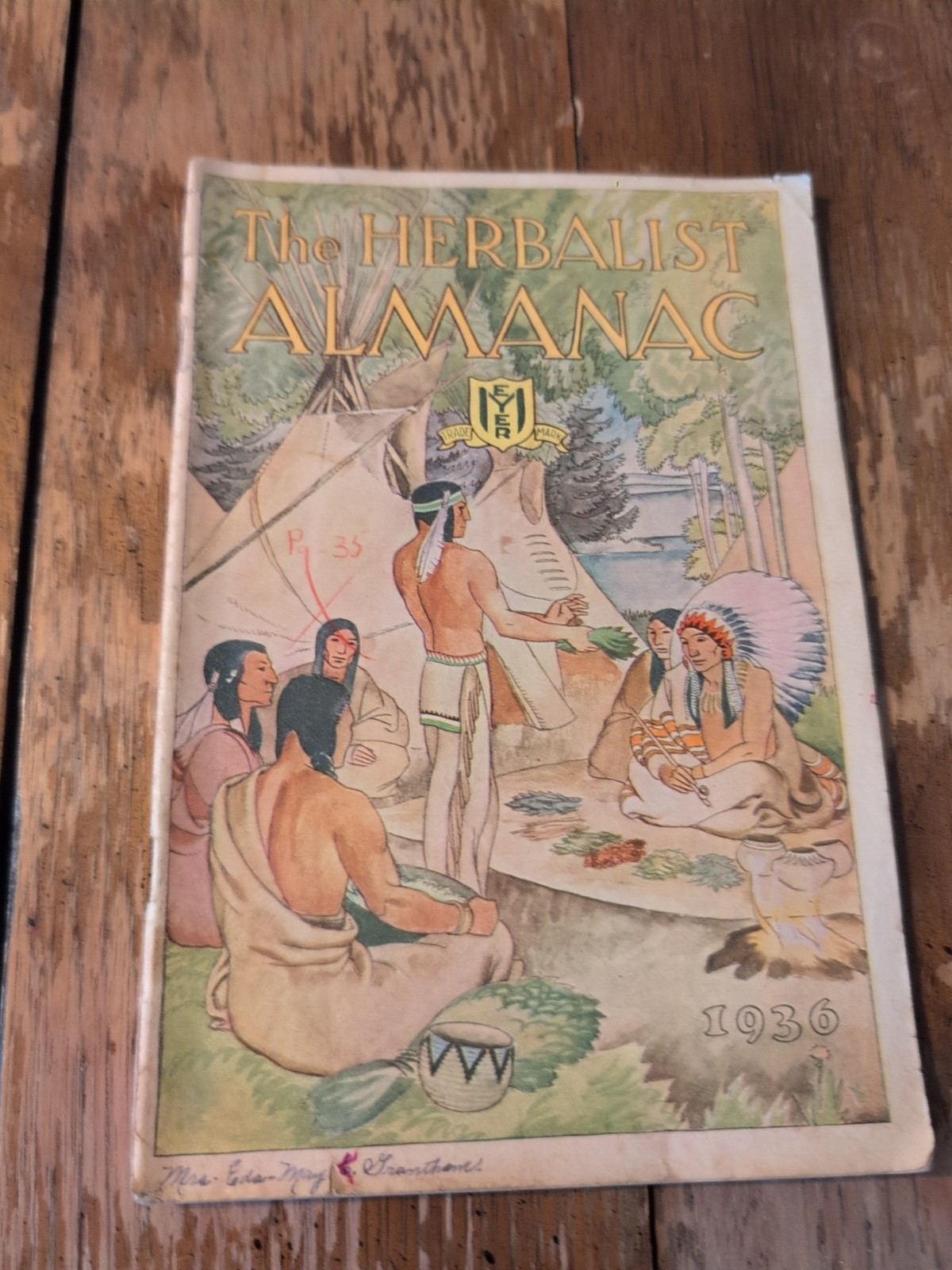 1936 The Herbalist Almanac Indiana Botanical Gardens