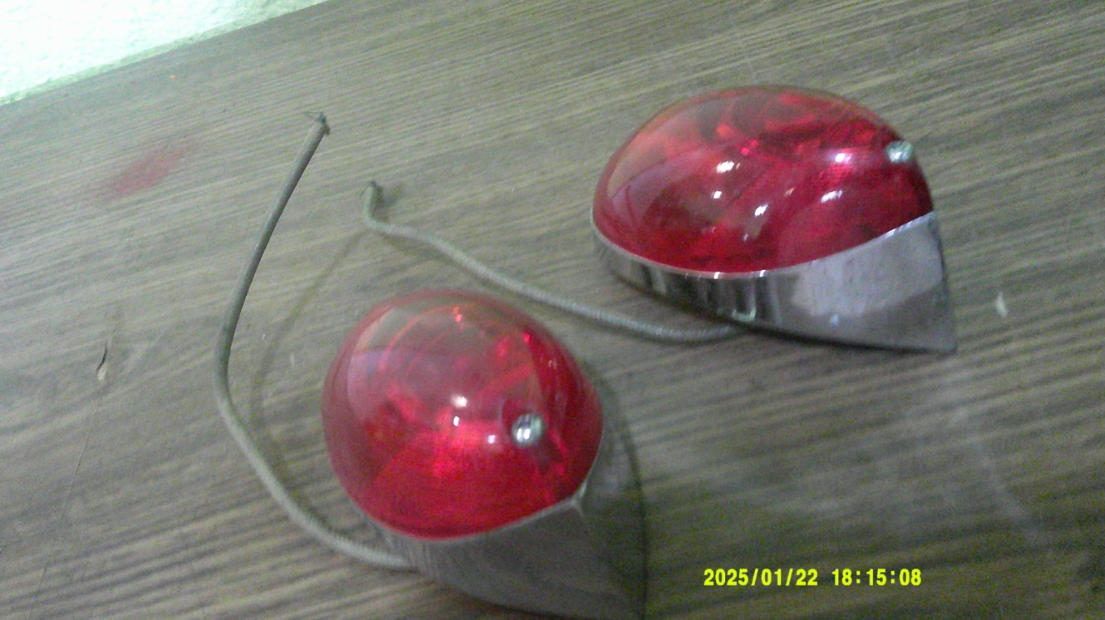 very vintage signal statset of 2 red light new old stock very old 