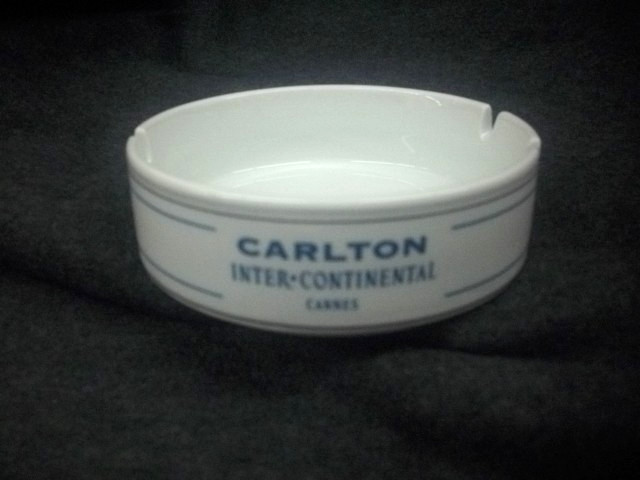 Carlton Inter-Continental Hotel China Cannes Souvenir of France Ceramic Ashtray