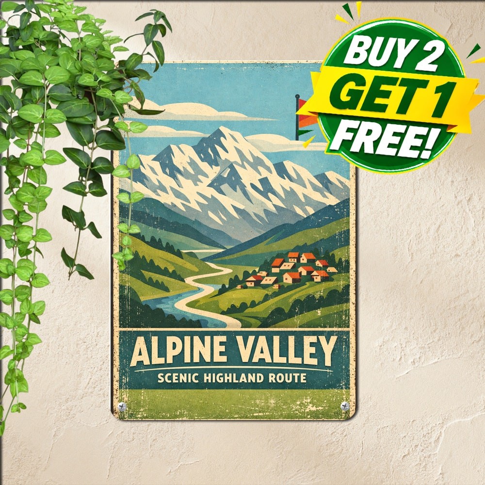 Grindelwald Switzerland Travel Poster Metal Tin Sign Vintage Decor Plaque 8x12