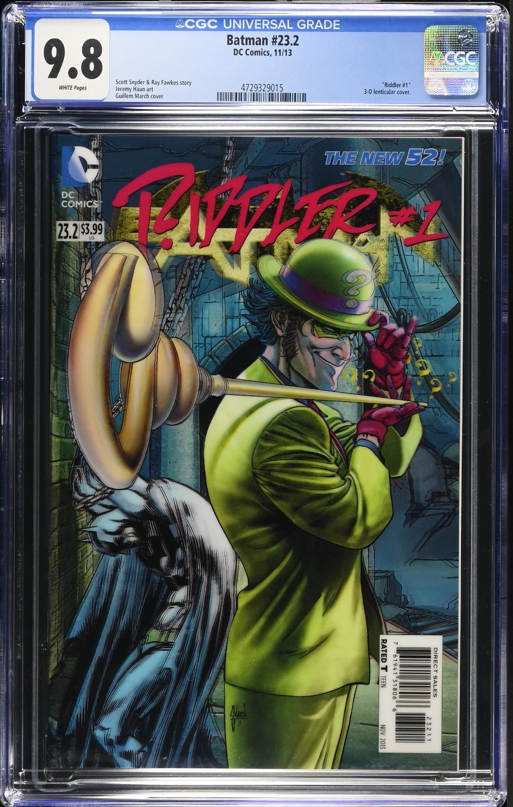 Batman #23.2 CGC 9.8 WP NM/M DC 2013 3-D Cover \