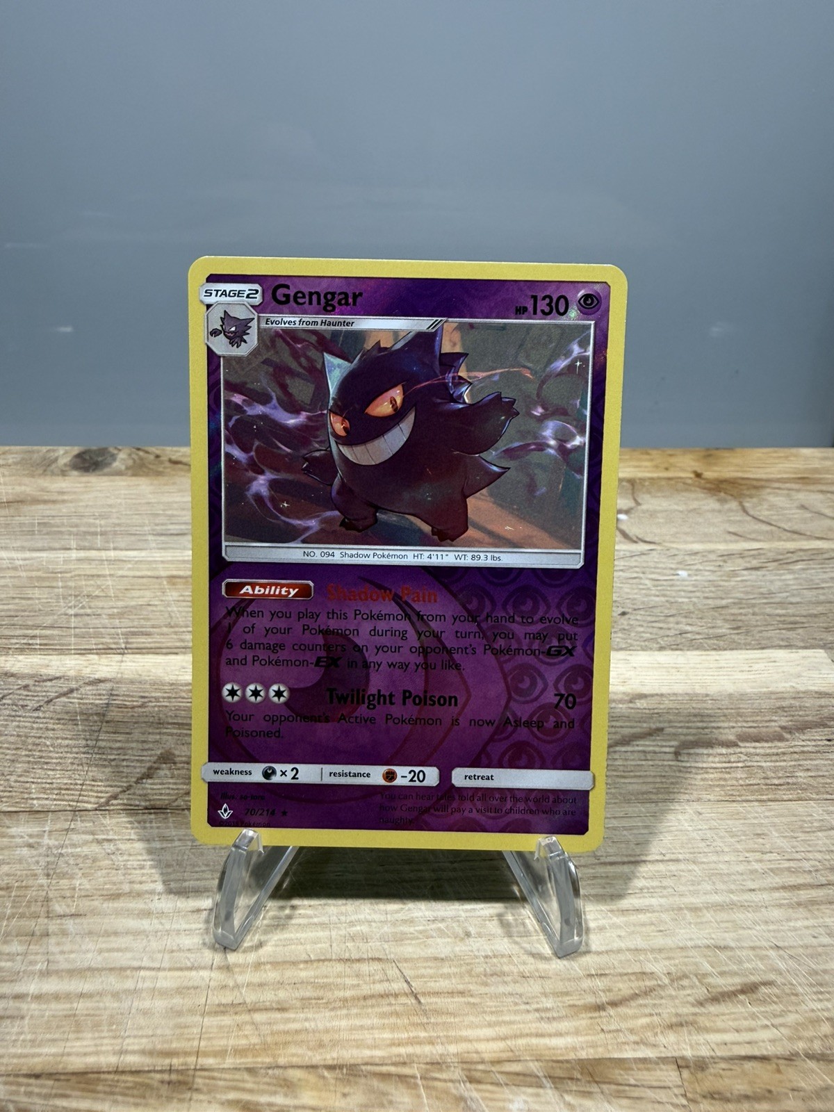 The Pokémon Company Gengar 70/214 Unbroken Bonds Reverse Holo Rare English 2019 The Pokémon Company Gengar 70/214 Unbroken Bonds Reverse Holo Rare English 2019