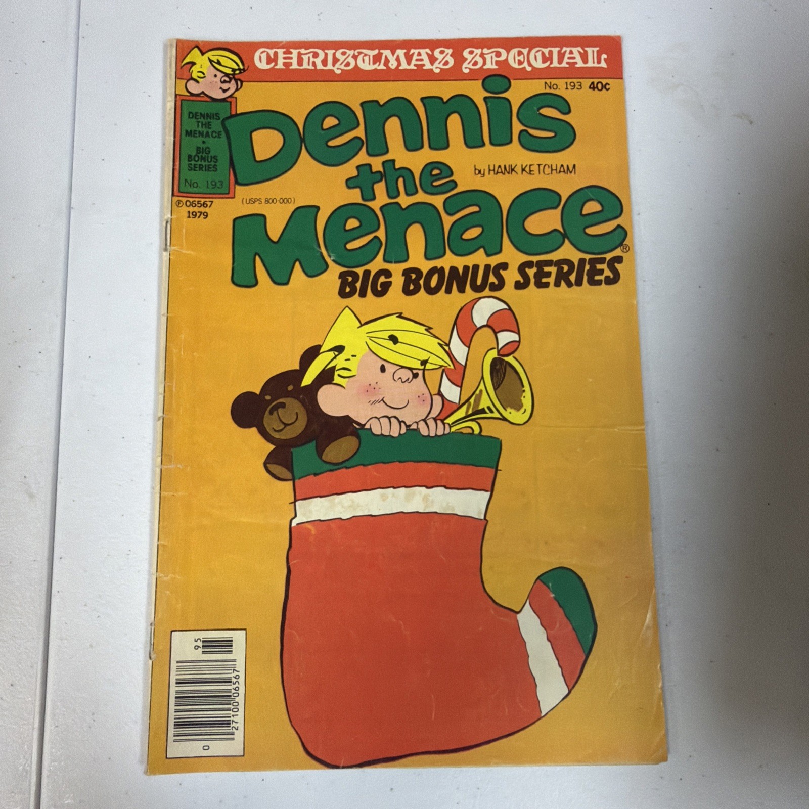 Vintage Dennis the Menace Big Bonus Series Comic #193, October 1979