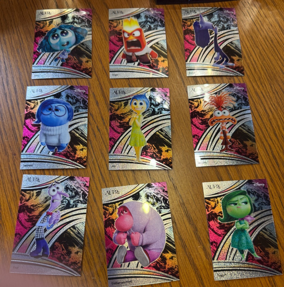 2025 KAKAWOW AURA DISNEY------INSIDE OUT---BASE SET OF 9 CARDS